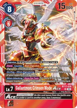 Gallantmon: Crimson Mode, BT-17: Booster Secret Crisis #BT17-018