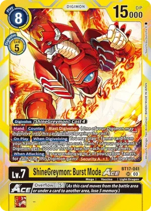 ShineGreymon: Burst Mode, BT-17: Booster Secret Crisis #BT17-041