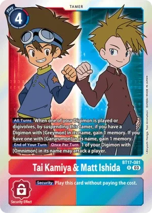 Tai Kamiya & Matt Ishida, BT-17: Booster Secret Crisis #BT17-081