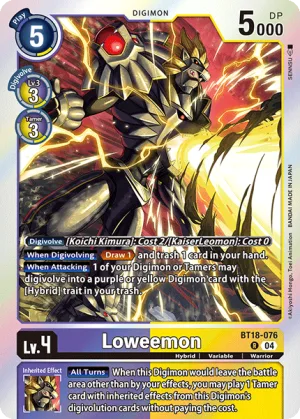 Loweemon, BT-18: Booster Elemental Successor #BT18-076