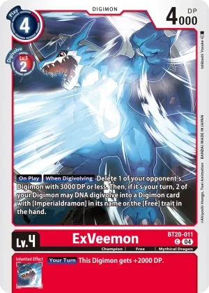 ExVeemon, BT-20: Booster Over the X #BT20-011
