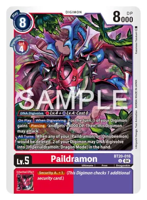 Paildramon, BT-20: Booster Over the X #BT20-016