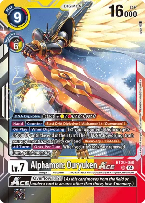 Alphamon: Ouryuken, BT-20: Booster Over the X #BT20-060