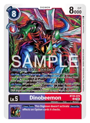 Dinobeemon, BT-20: Booster Over the X #BT20-074