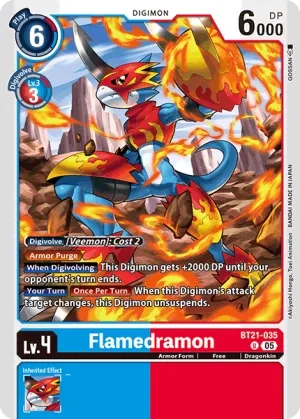 Flamedramon, BT-21: BOOSTER WORLD CONVERGENCE #BT21-035