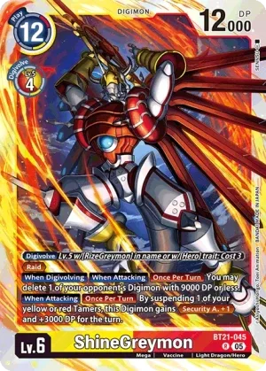 ShineGreymon, BT-21: BOOSTER WORLD CONVERGENCE #BT21-045