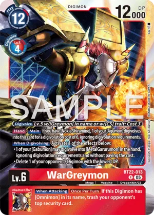 WarGreymon, BT-22: BOOSTER CYBER EDEN #BT22-013