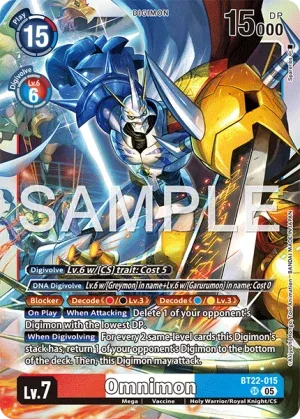 Omnimon, BT-22: BOOSTER CYBER EDEN #BT22-015