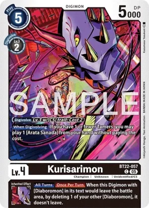 Kurisarimon, BT-22: BOOSTER CYBER EDEN #BT22-057