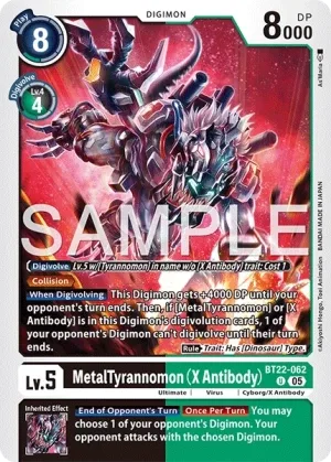 MetalTyrannomon (X Antibody), BT-22: BOOSTER CYBER EDEN #BT22-062