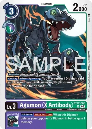 Agumon (X Antibody), BT-22: BOOSTER CYBER EDEN #BT22-068