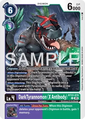 DarkTyrannomon (X Antibody), BT-22: BOOSTER CYBER EDEN #BT22-070