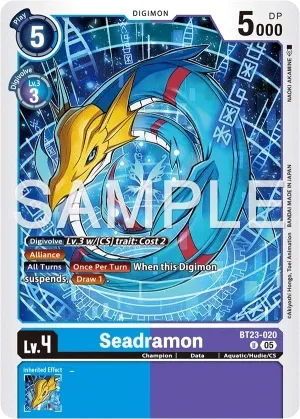 Seadramon, BT-23: BOOSTER HACKERS' SLUMBER #BT23-020
