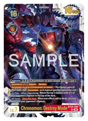 Chronomon: Destroy Mode, BT-26: BOOSTER TIMELESS BONDS #BT26-060
