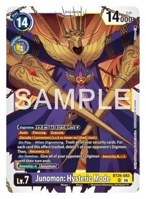 Junomon: Hysteric Mode, BT-26: BOOSTER TIMELESS BONDS #BT26-083