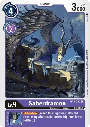 Saberdramon, BT-03: Booster Union Impact #BT3-080