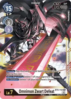 Omnimon Zwart Defeat, BT-05: Booster Battle Of Omni #BT5-112