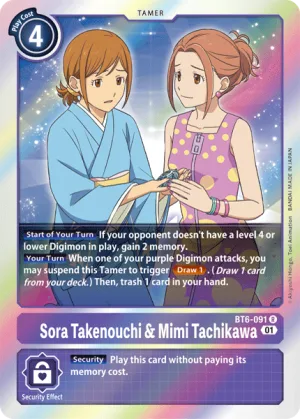 Sora Takenouchi & Mimi Tachikawa, BT-06: Booster Double Diamond #BT6-091