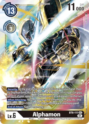 Alphamon, BT-06: Booster Double Diamond #BT6-111