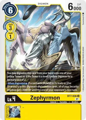 Zephyrmon, BT-07: Booster Next Adventure #BT7-036