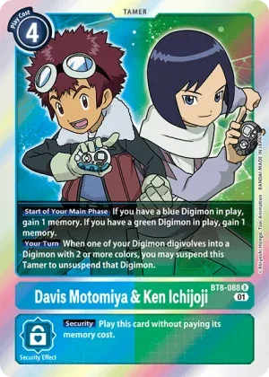 Davis Motomiya & Ken Ichijoji, BT-08: Booster New Awakening #BT8-088