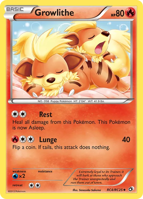 Growlithe, Legendary Treasures #RC4