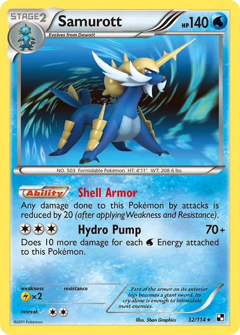 Samurott, Black & White #32