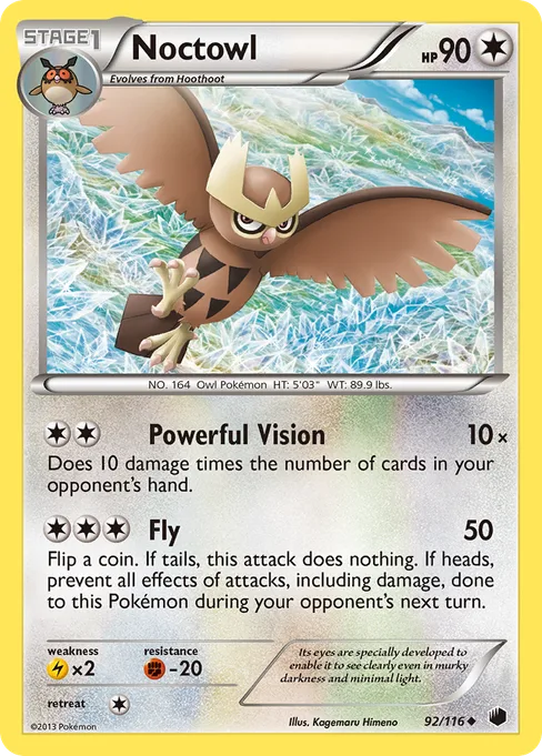 Noctowl, Plasma Freeze #92