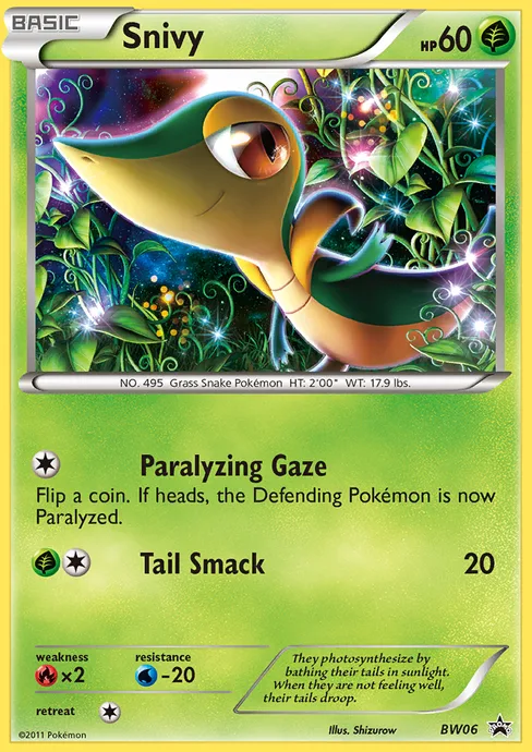 Snivy, BW Black Star Promos #BW06