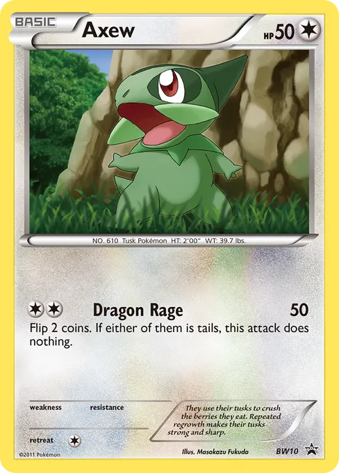 Axew, BW Black Star Promos #BW10