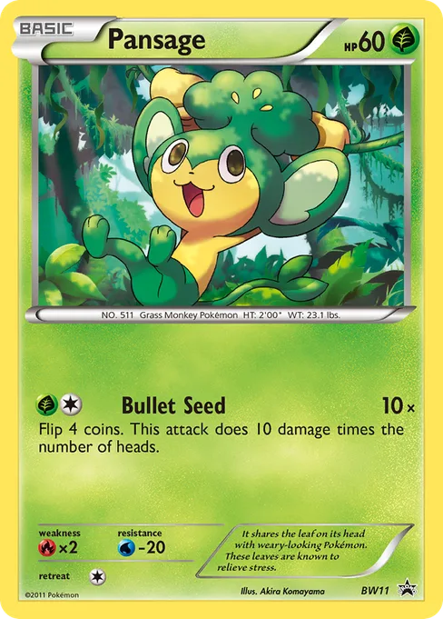 Pansage, BW Black Star Promos #BW11