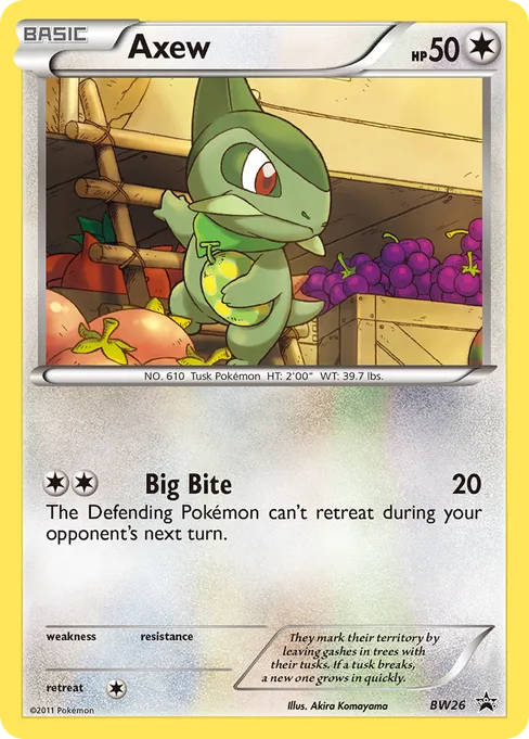 Axew, BW Black Star Promos #BW26