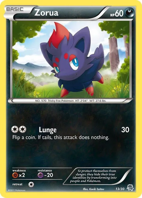 Zorua, BW Trainer Kit: Excadrill & Zoroark #13