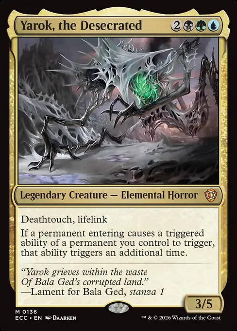 Yarok, the Desecrated, Lorwyn Eclipsed Commander #136