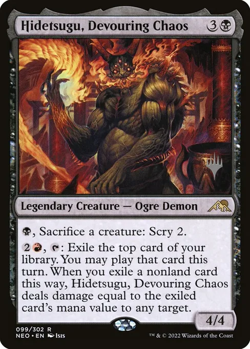 Hidetsugu, Devouring Chaos, Kamigawa: Neon Dynasty Promos #99p