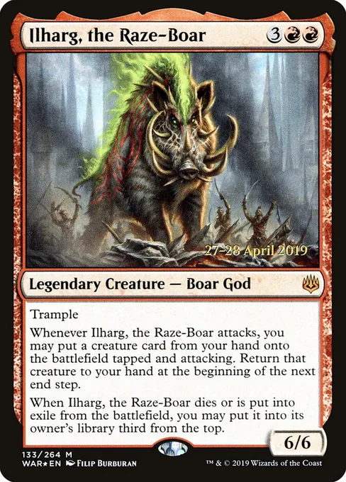 Ilharg, the Raze-Boar, War of the Spark Promos #133s