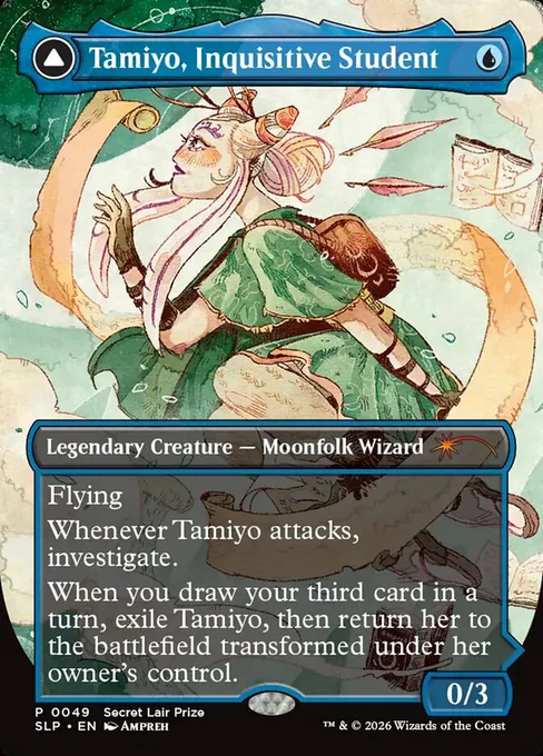 Tamiyo, Inquisitive Student // Tamiyo, Seasoned Scholar, Secret Lair Promo #49