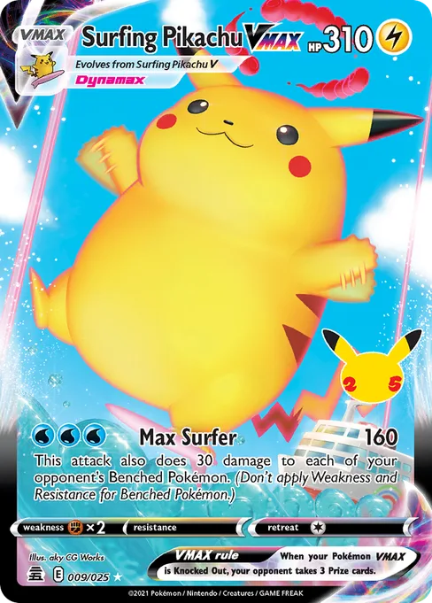 Surfing Pikachu VMAX, Celebrations #9