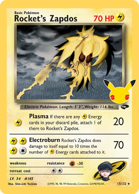 Rocket's Zapdos, Celebrations: Classic Collection #15