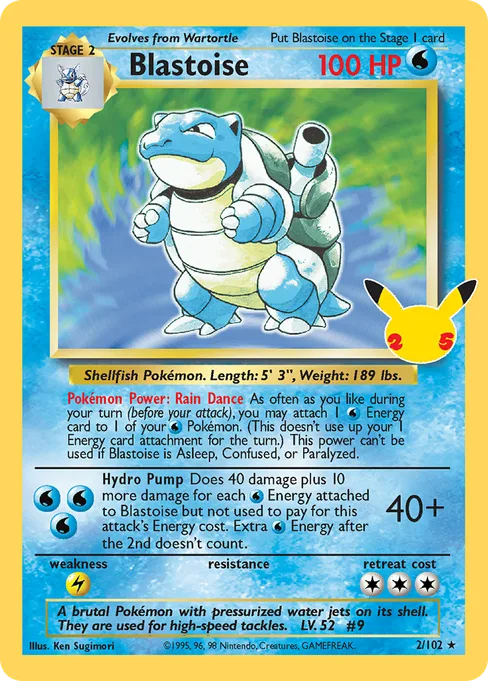 Blastoise, Celebrations: Classic Collection #2