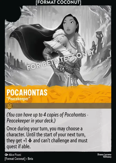 Pocahontas - "Peacekeeper", Format Coconut #2