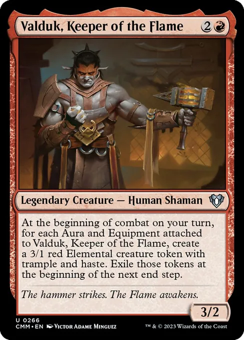 Valduk, Keeper of the Flame, Commander Masters #266