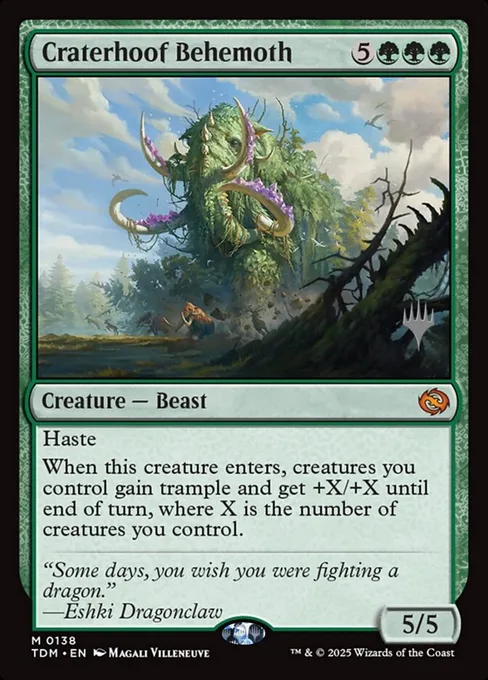 Craterhoof Behemoth, Tarkir: Dragonstorm Promos #138p