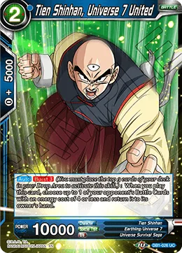 Tien Shinhan, Universe 7 United, Dragon Brawl #DB1-026