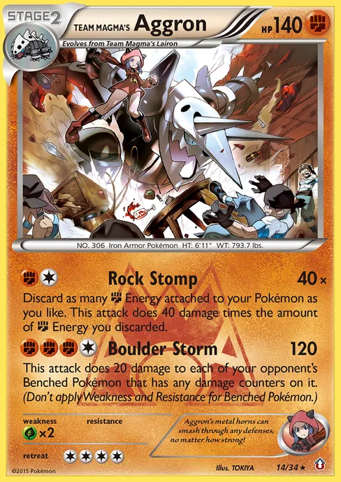 Team Magma's Aggron, Double Crisis #14