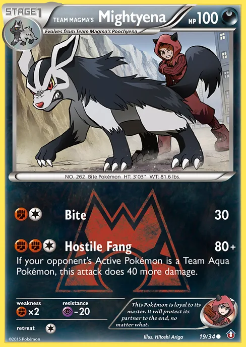 Team Magma's Mightyena, Double Crisis #19