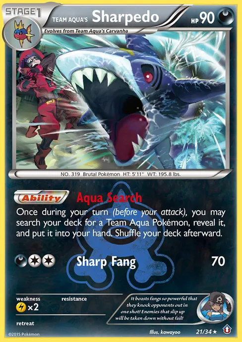 Team Aqua's Sharpedo, Double Crisis #21