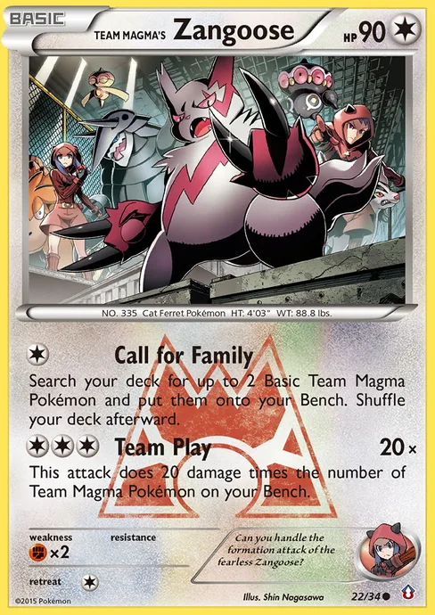 Team Magma's Zangoose, Double Crisis #22