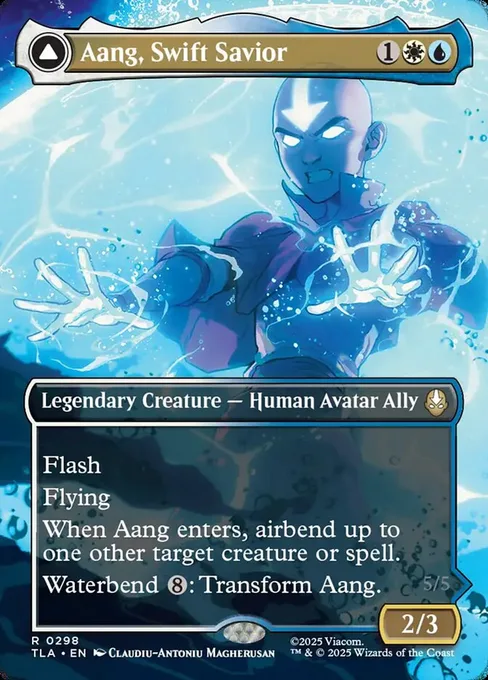 Aang, Swift Savior // Aang and La, Ocean's Fury, Avatar: The Last Airbender #298
