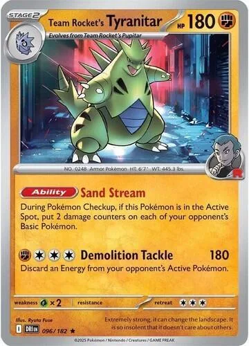 Team Rocket's Tyranitar, Deck Exclusives #96